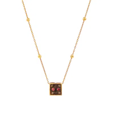 1610istanbul Women's Gold Empress Theodora Diamond Necklace