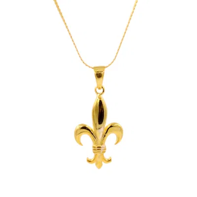 1610istanbul Women's Gold Fleur De Lis Necklace