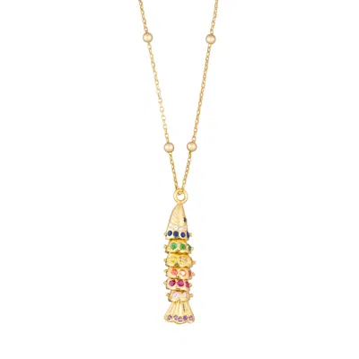 1610istanbul Women's Gold Galata Fish Necklace