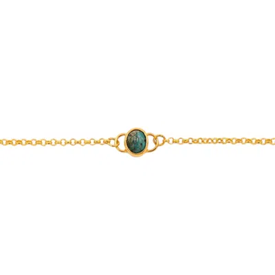 1610istanbul Women's Gold Grand Bazaar Turquoise Bracelet