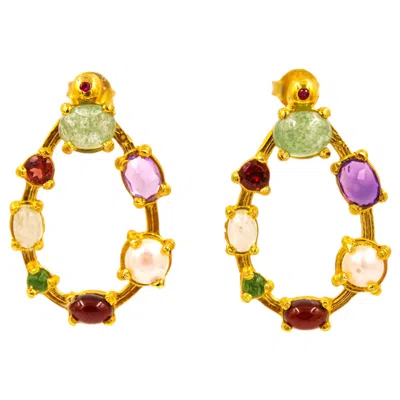 1610istanbul Women's Gold Harem Earrings
