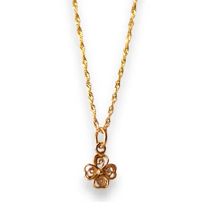 1610istanbul Women's Gold Istanbul Flowers Necklace