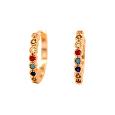1610istanbul Women's Gold Istanbul Swarovski Earrings