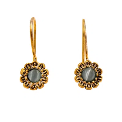1610istanbul Women's Gold Istanbulite Floral Earrings