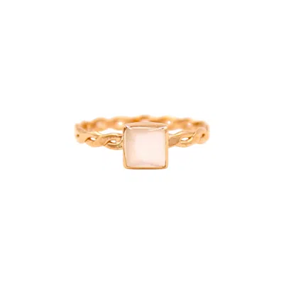 1610istanbul Women's Gold Istanbulite Mother Of Pearl Minimal Ring