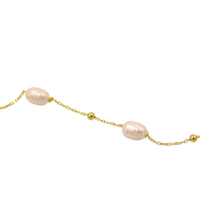 1610istanbul Women's Gold Istanbulite Pearl Bracelet