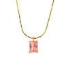 1610istanbul Women's Gold Istanbulite Pink Quartz Necklace In Gold