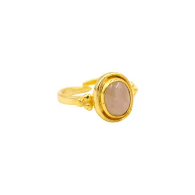 1610istanbul Women's Gold Istanbulite Princes' Island Moonstone Ring