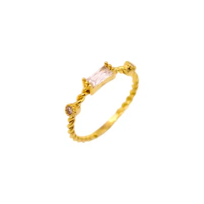 1610istanbul Women's Gold Istanbulite Swarovski Ring