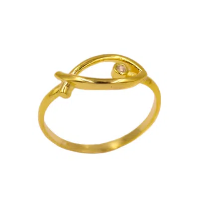 1610istanbul Women's Gold Lucky Fish Ring