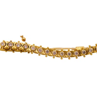 1610istanbul Women's Gold Mediterranean Swarovski Bracelet