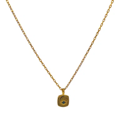 1610istanbul Women's Gold Minimal Evil Eye Necklace