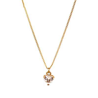 1610istanbul Women's Gold Minimal Heart Necklace