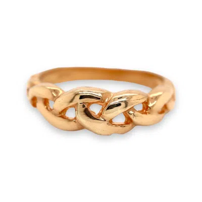 1610istanbul Women's Gold Minimalist Texture Ring