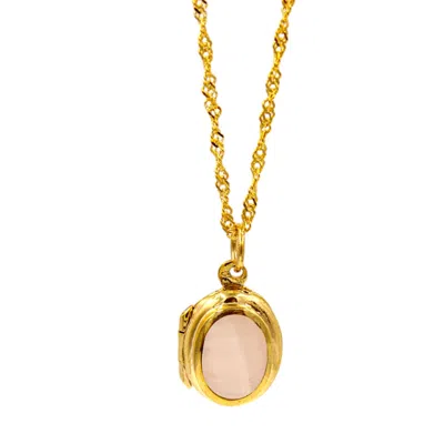 1610istanbul Women's Gold Mother Of Pearl Locket Necklace
