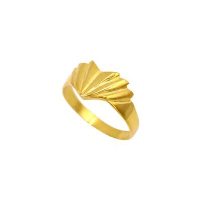 1610istanbul Women's Gold Old City Texture Ring