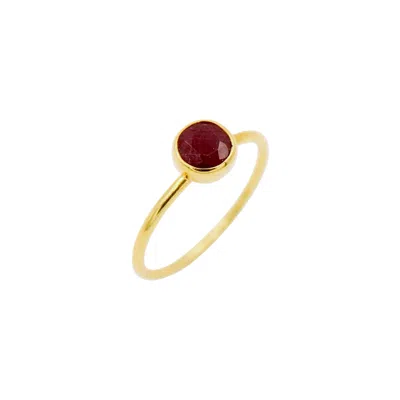 1610istanbul Women's Gold Orient Express Ruby Ring In Multi