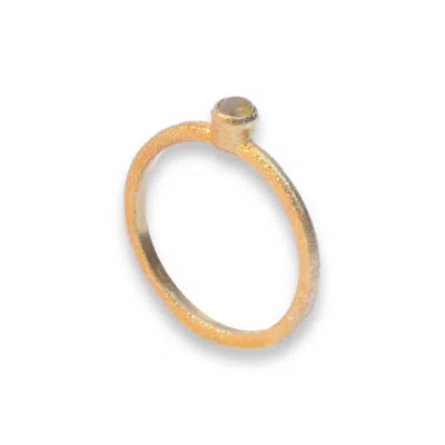 1610istanbul Women's Gold Orient Tourmaline Ring