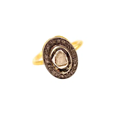 1610istanbul Women's Gold Ottoman Diamond Ring