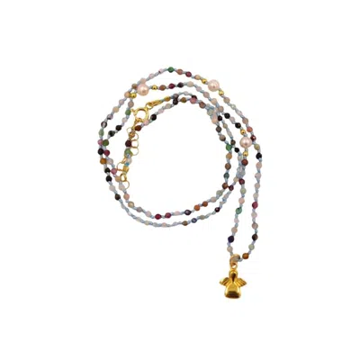 1610istanbul Women's Gold Roman Guardian Angel Necklace
