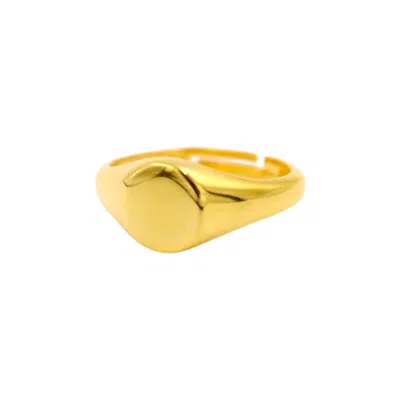 1610istanbul Women's Gold Signet Ring