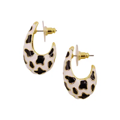 1610istanbul Women's Gold Summer Enamel Earrings