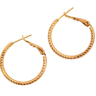 1610istanbul Women's Gold Timeless Modern Hoop Earrings