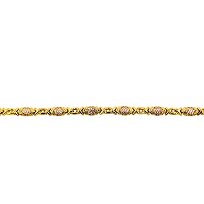 1610istanbul Women's Gold Vintage Swarovski Bracelet