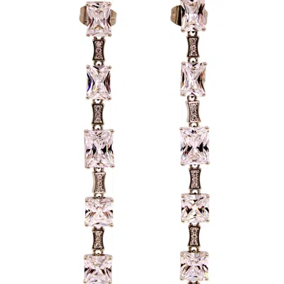 1610istanbul Women's Grey Bridal Bloom Swarovski Earrings