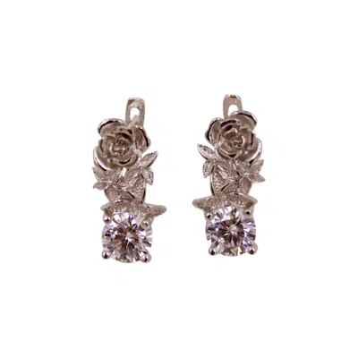 1610istanbul Women's Grey Bridal Swarovski Pearl Earrings