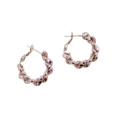 1610istanbul Women's Grey Hoop Geometric Earrings In Gray