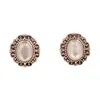 1610istanbul Women's Grey Istanbulite Moon Stone Earrings