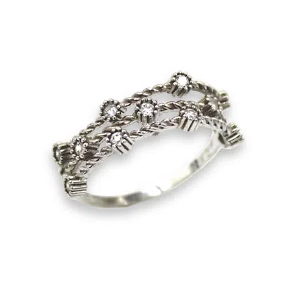 1610istanbul Women's Grey Istanbulite Night Ring