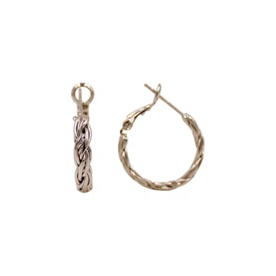 1610istanbul Women's Grey Sailor Knot Hoop Earrings In Gray