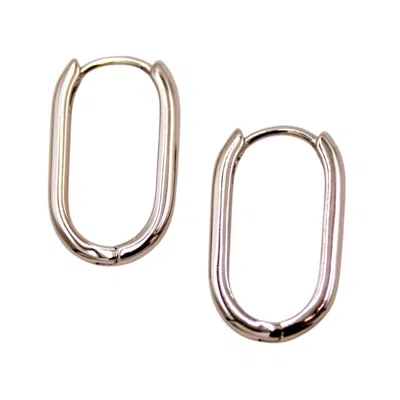 1610istanbul Women's Grey Timeless Hoop Earrings In Gray