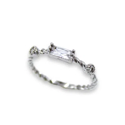 1610istanbul Women's Minimalist Silver Ring