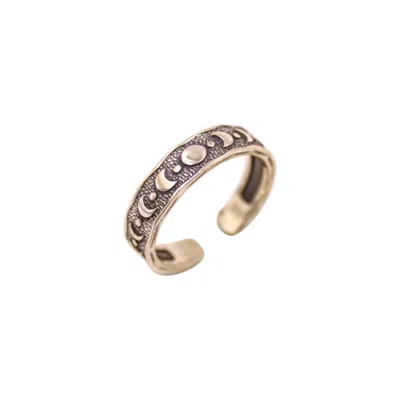 1610istanbul Women's Moon Silver Ring