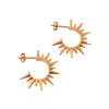 1610istanbul Women's Rose Gold Byzantine Sundial Earrings