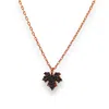 1610istanbul Women's Rose Gold Istanbulite Leaf Swarovski Necklace In Gold