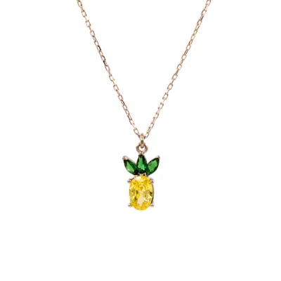 1610istanbul Women's Silver Pineapple Necklace