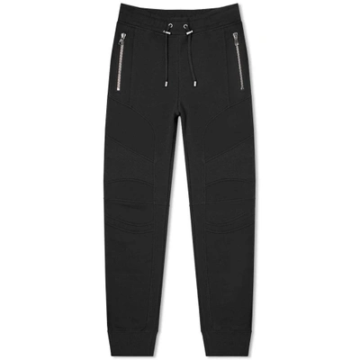 Balmain Biker Sweat Trouser In Black