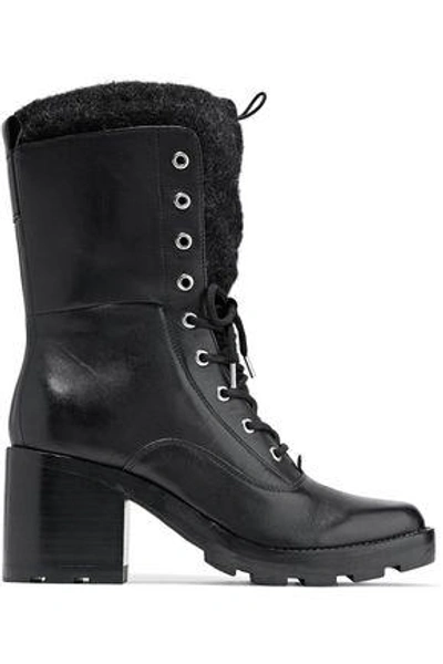 Sigerson Morrison Woman Glossed Leather Boots Black In Nocolor