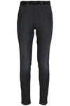 MAJE WOMAN FADED HIGH-RISE SKINNY JEANS DARK GRAY,GB 12789547615873733