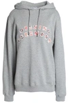 OPENING CEREMONY WOMAN EMBROIDERED FRENCH COTTON-TERRY SWEATSHIRT LIGHT GRAY,AU 4146401444386473