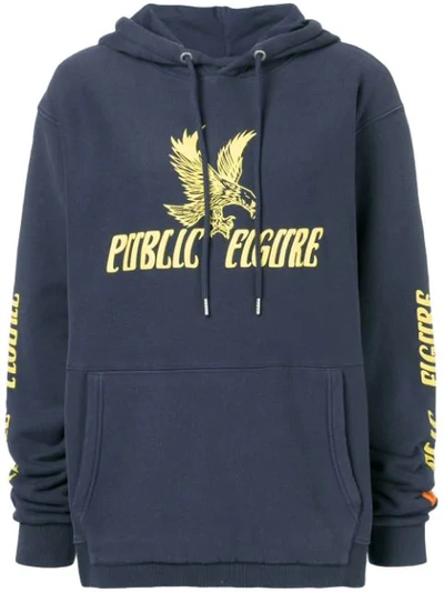 Heron Preston Public Figure Hoodie In Blue