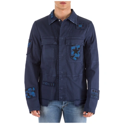 Valentino Men's Outerwear Jacket Blouson In Blue