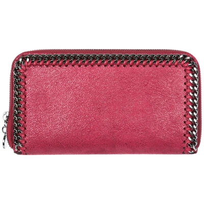 Stella Mccartney Women's Wallet Coin Case Holder Purse Card Bifold  Continental Falabella In Red