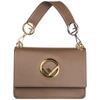 FENDI WOMEN'S LEATHER SHOULDER BAG KAN I LOGO,8BT2842IHF13QG