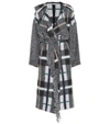 Stella Mccartney Hooded Checked Wool-blend Coat In Multicoloured