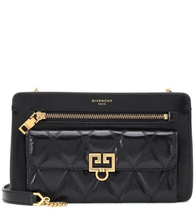 Givenchy Diamond Quilted Leather Crossbody Bag - Black